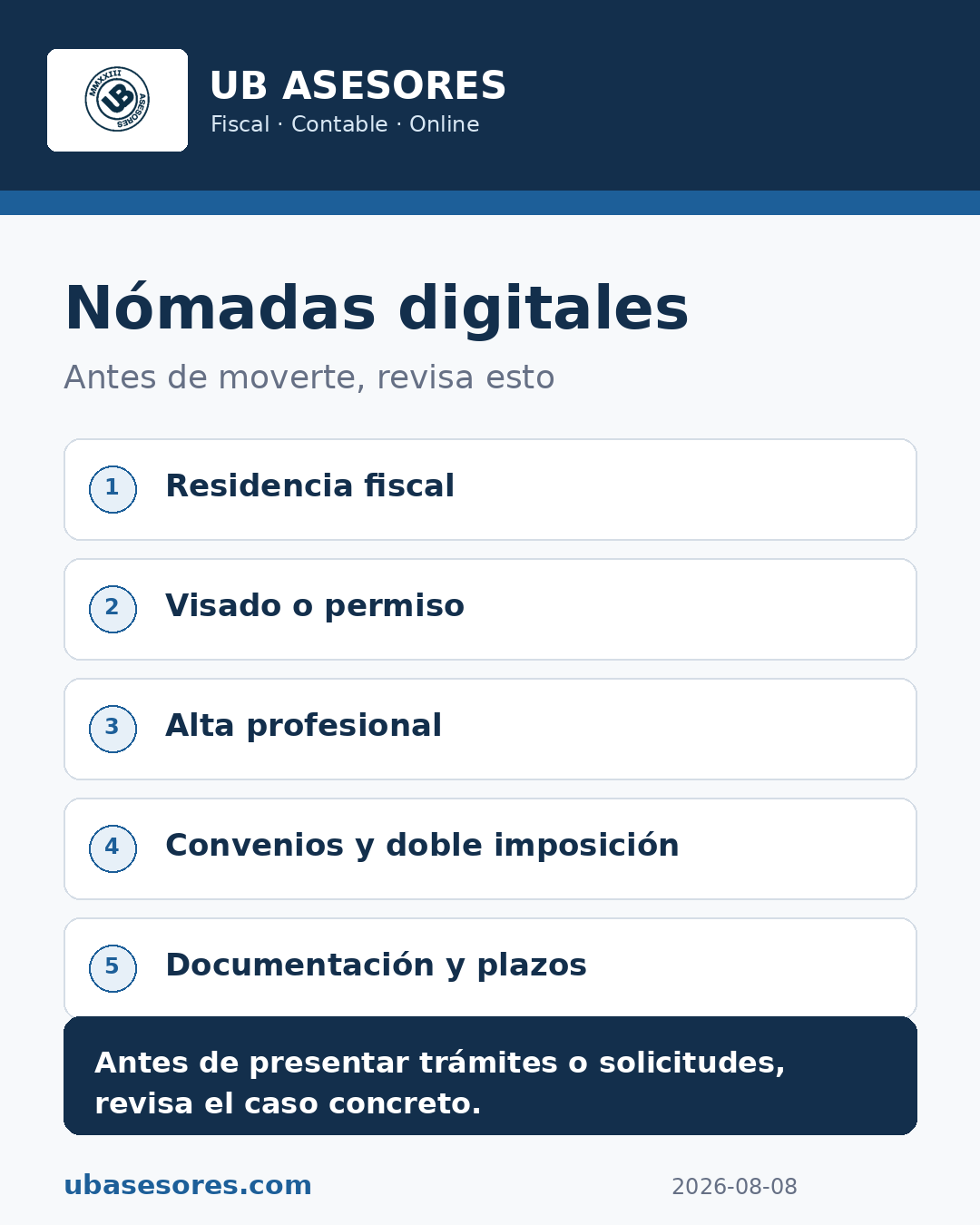 Residencia y trámites para nómadas digitales: qué conviene revisar antes de moverse